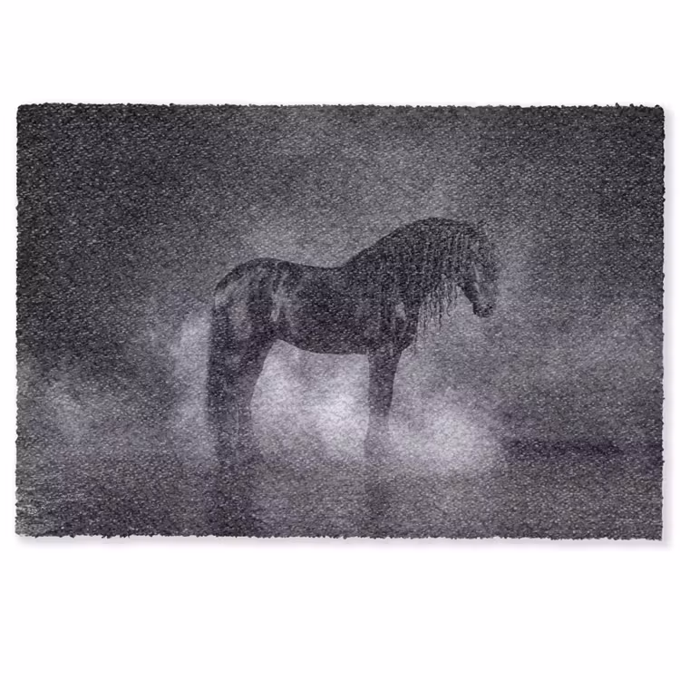 Deurmat - Paard - Magisch - Zwart — 1