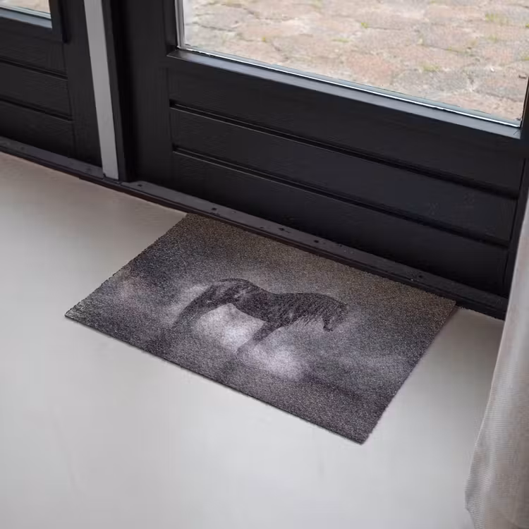 Deurmat - Paard - Magisch - Zwart — 2