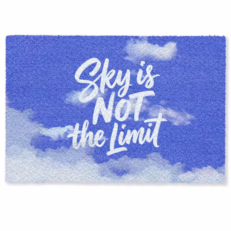 Deurmat - Sky is not the limit - Blauwe lucht - Wolken — 1