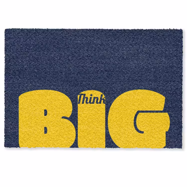 Deurmat - Think big - Blauw - Geel — 1
