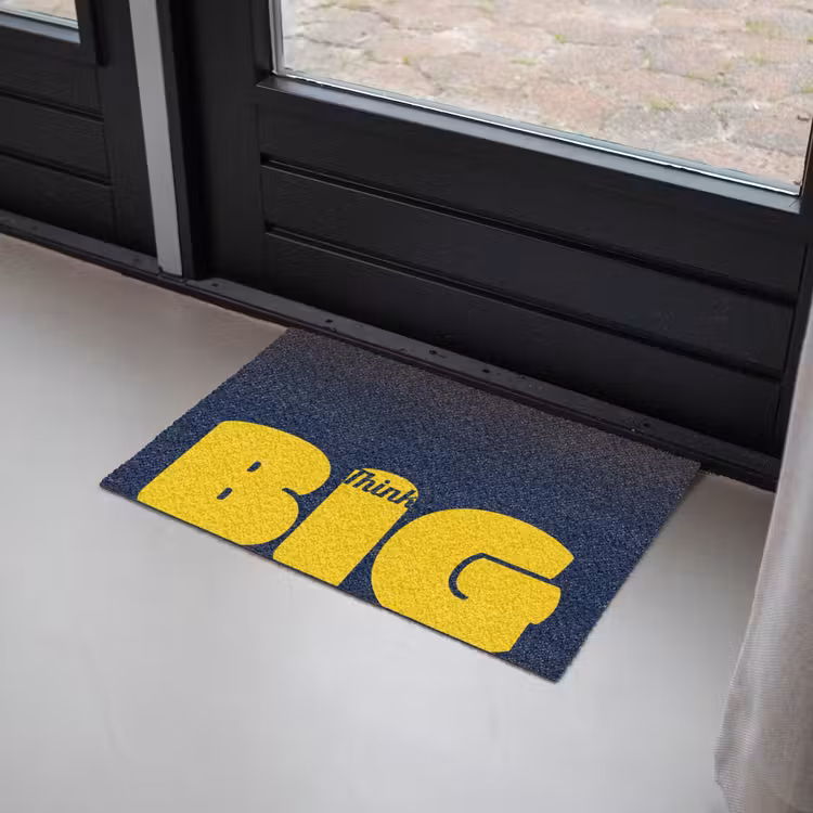 Deurmat - Think big - Blauw - Geel — 2