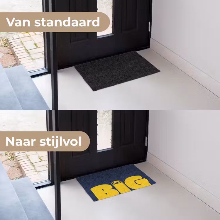 Deurmat - Think big - Blauw - Geel — 3