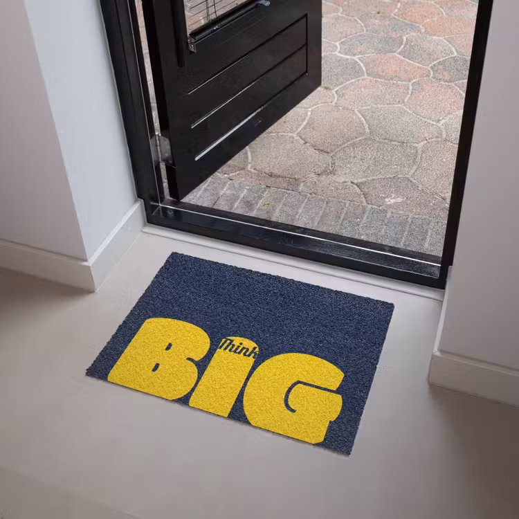 Deurmat - Think big - Blauw - Geel — 4