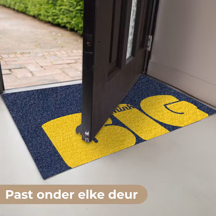 Deurmat - Think big - Blauw - Geel — 7