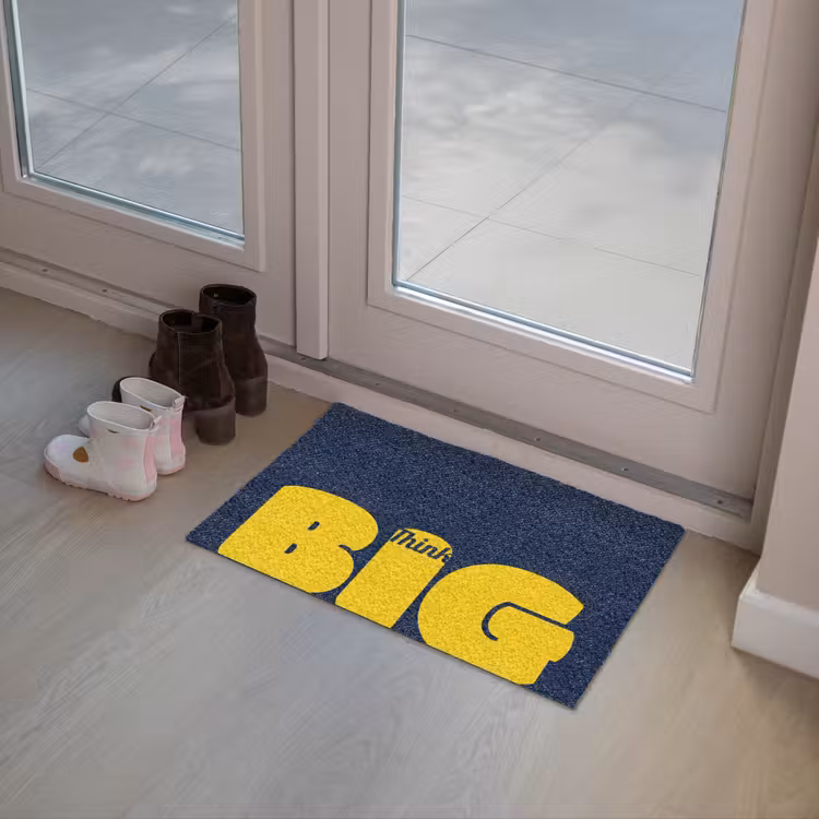 Deurmat - Think big - Blauw - Geel — 8