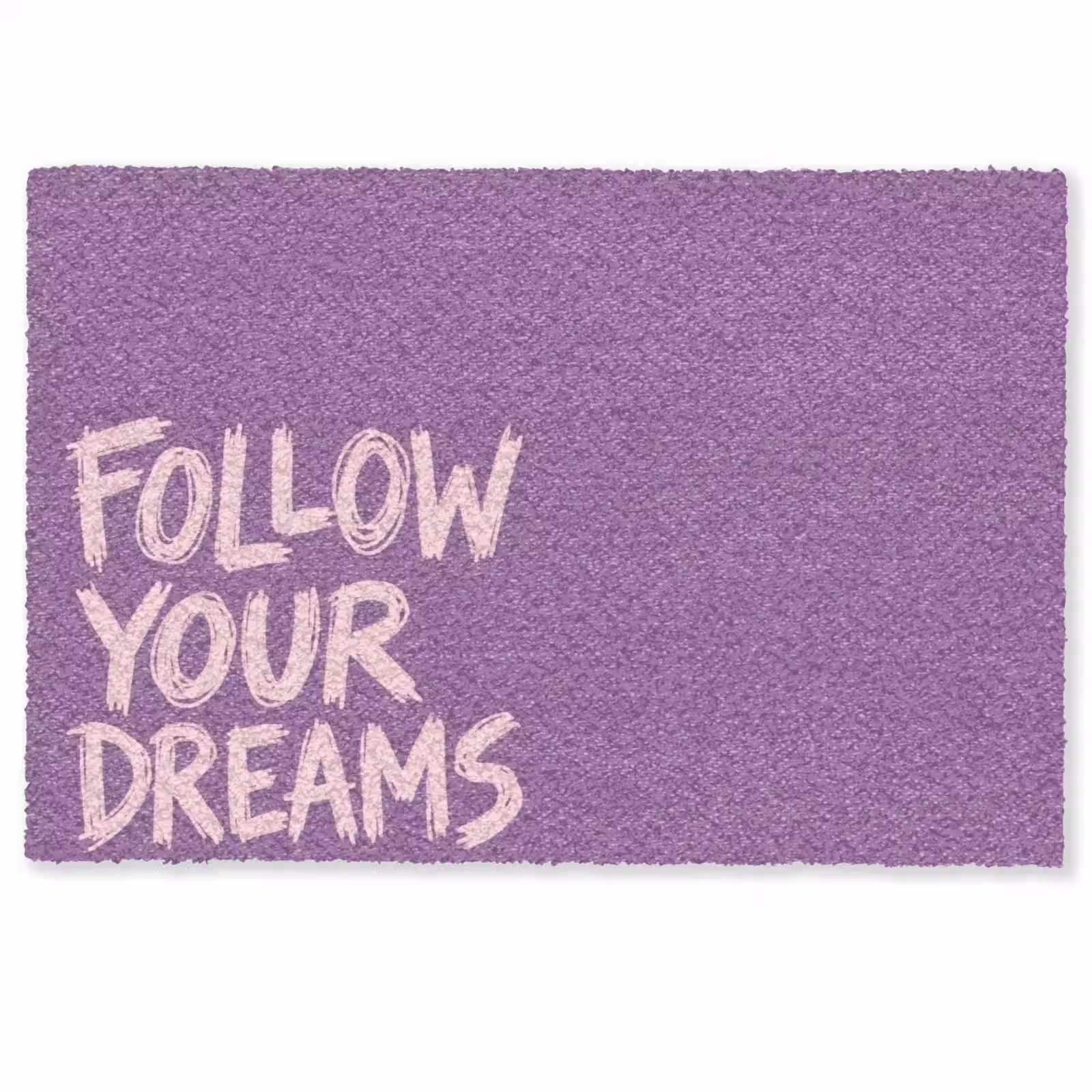 Deurmat - Follow your dreams - Paars - Penseeltextuur — 1