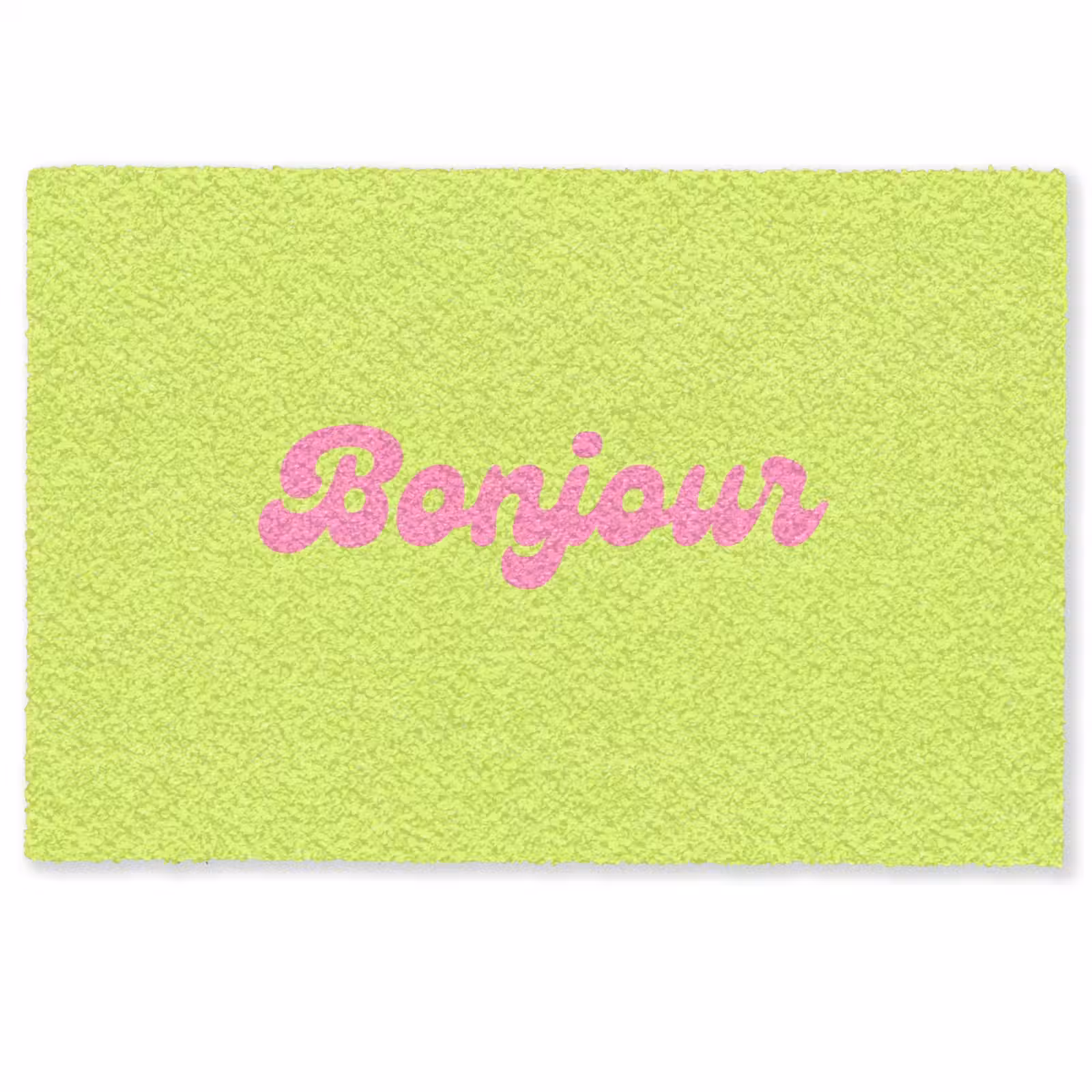 Deurmat - Groen - Roze bonjour - Retro — 1