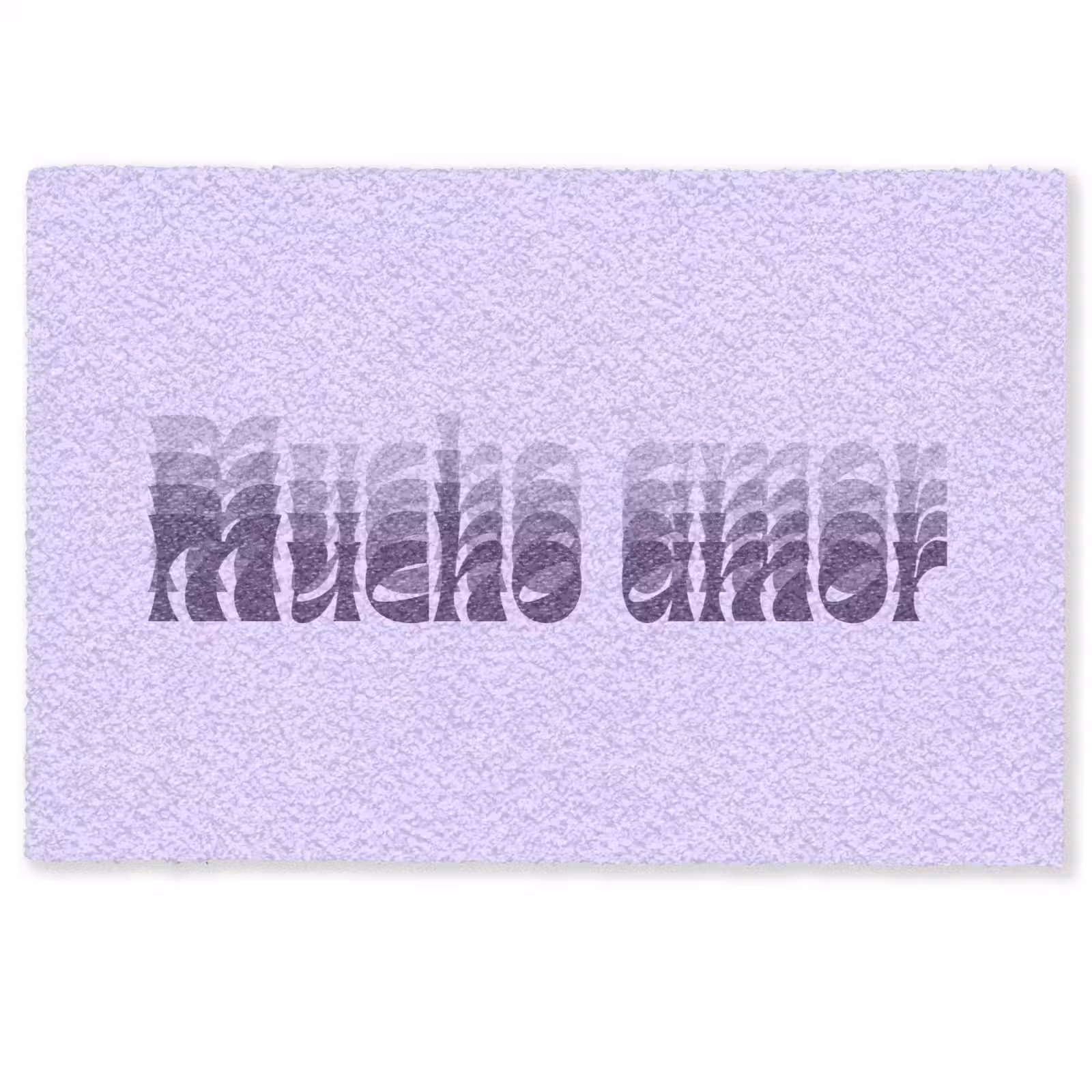 Deurmat - Mucho amor - Paars - Gelaagde letters — 1