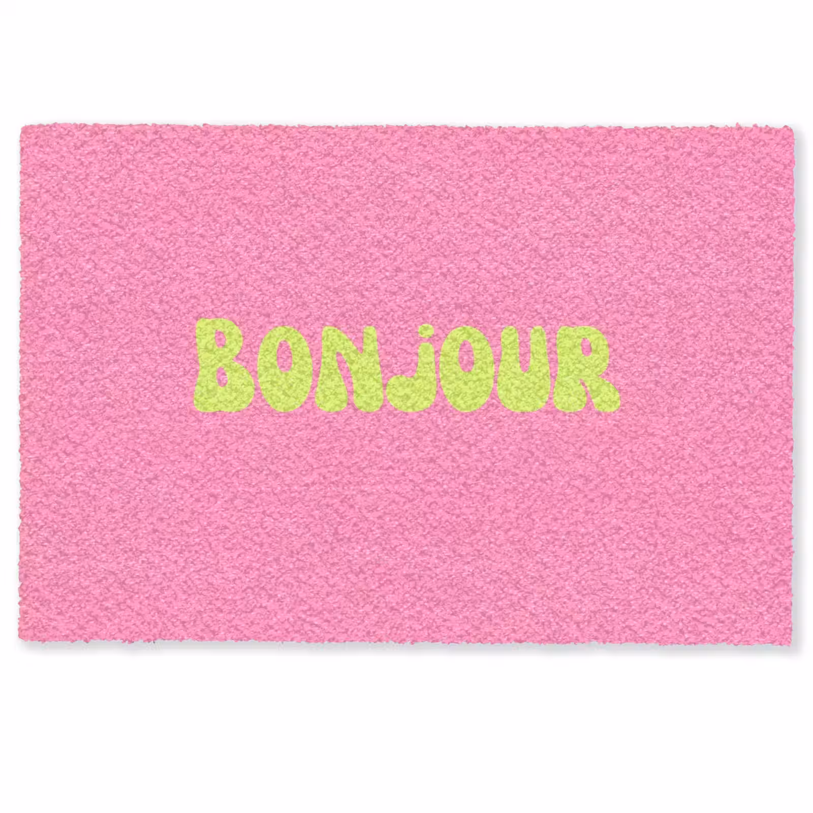 Deurmat - Roze - Groene bonjour - Organisch — 1