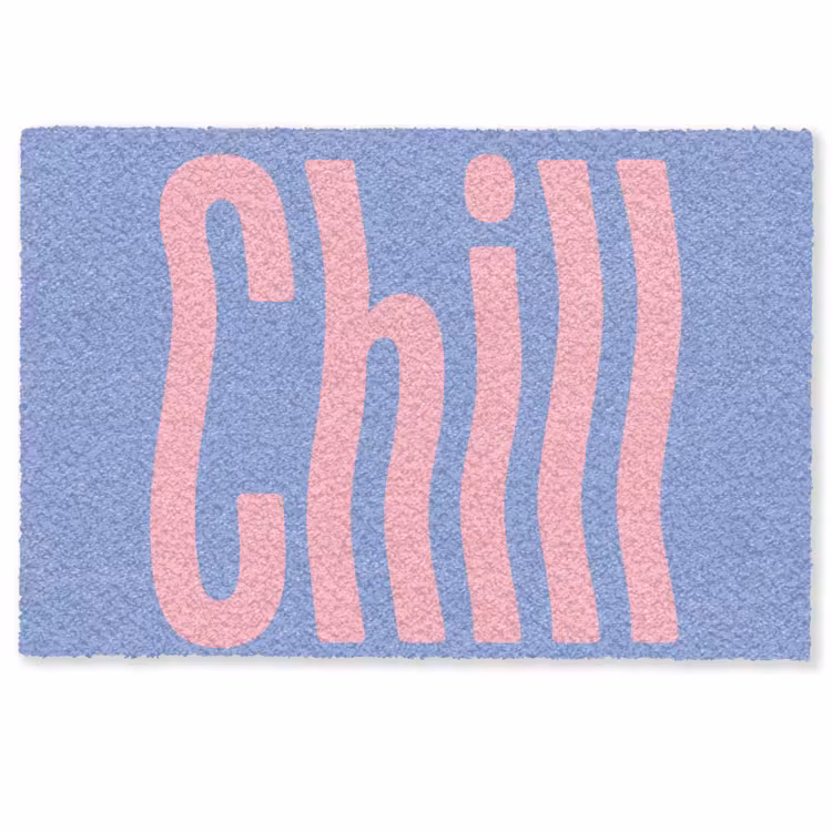 Deurmat - Chill - Roze - Blauw - Golvend — 1