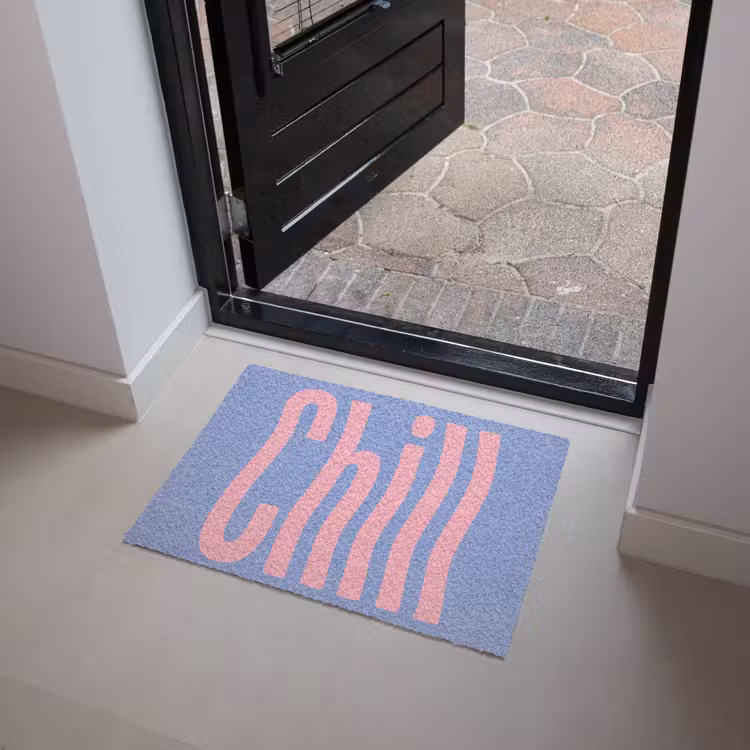Deurmat - Chill - Roze - Blauw - Golvend — 4