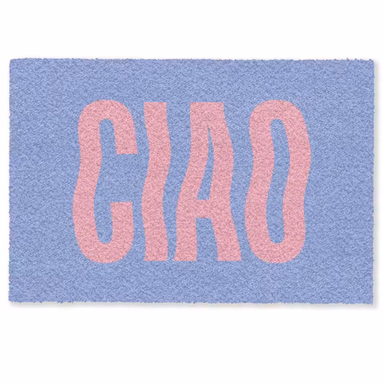 Deurmat - Ciao - Roze - Blauw - Golvend — 1