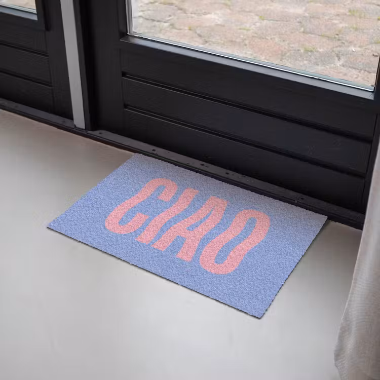 Deurmat - Ciao - Roze - Blauw - Golvend — 2