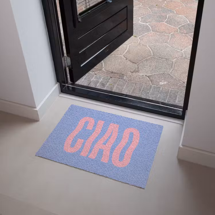 Deurmat - Ciao - Roze - Blauw - Golvend — 4