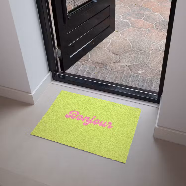 Deurmat - Groen - Roze bonjour - Retro — 4