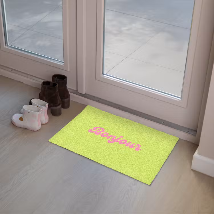 Deurmat - Groen - Roze bonjour - Retro — 8