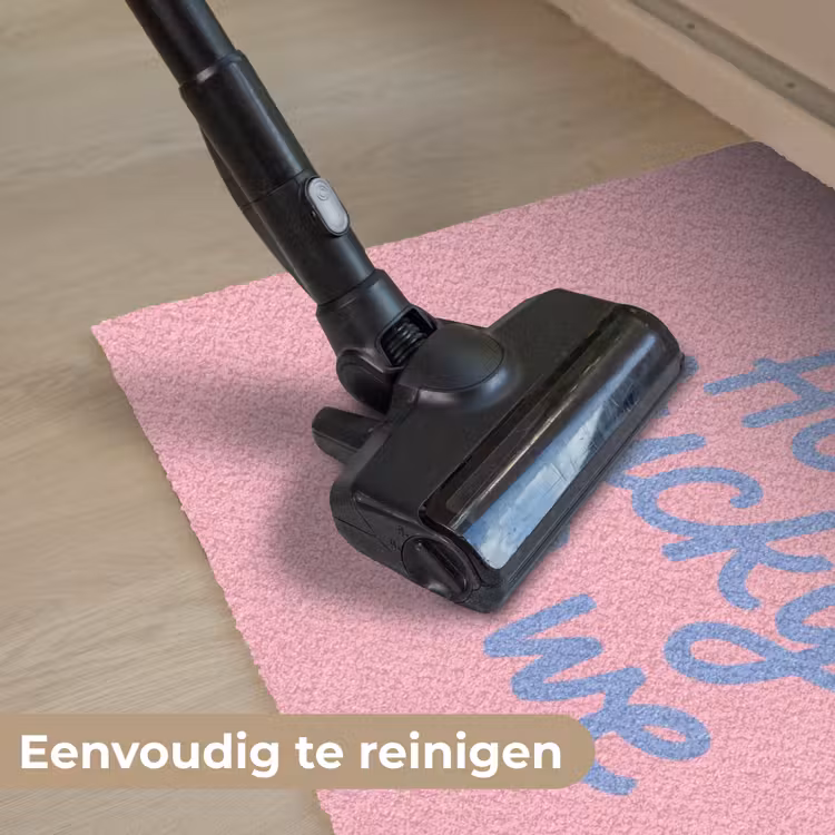 Deurmat - How lucky are we - Klavervier - Roze - Blauw — 9