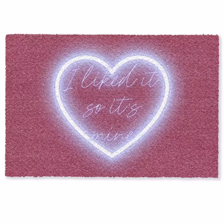 Deurmat - I liked it so it's mine - Neon hart - Roze — 1