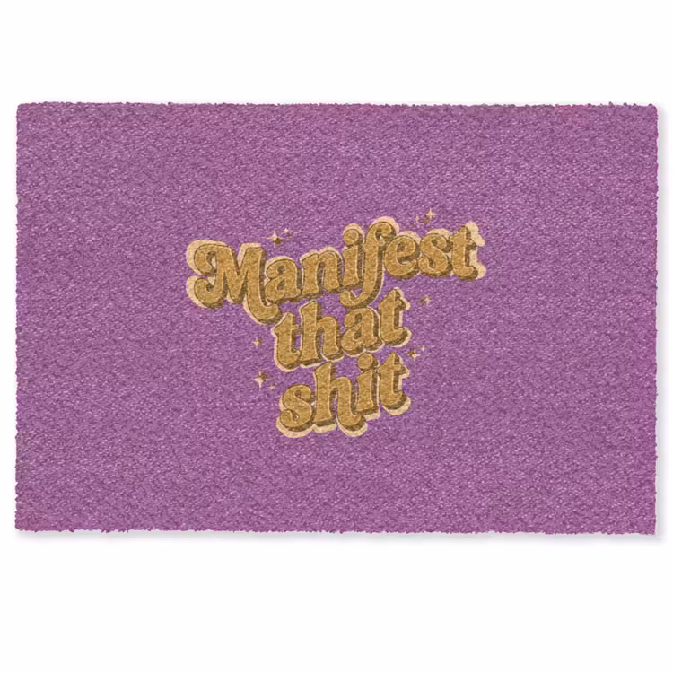 Deurmat - Manifest that shit - Paars - Glitter — 1