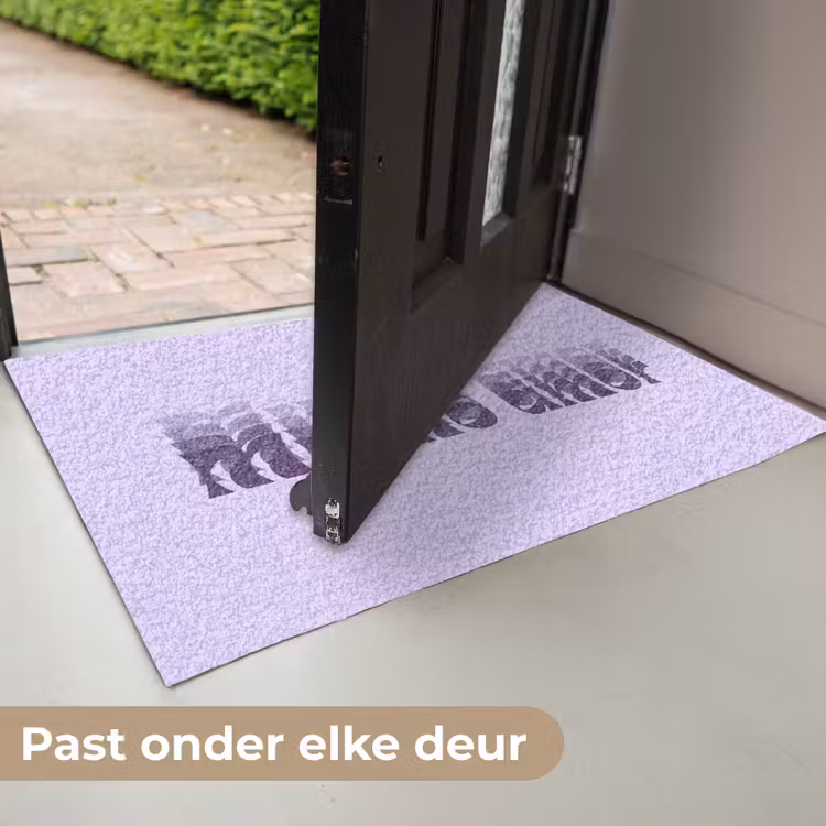 Deurmat - Mucho amor - Paars - Gelaagde letters — 7
