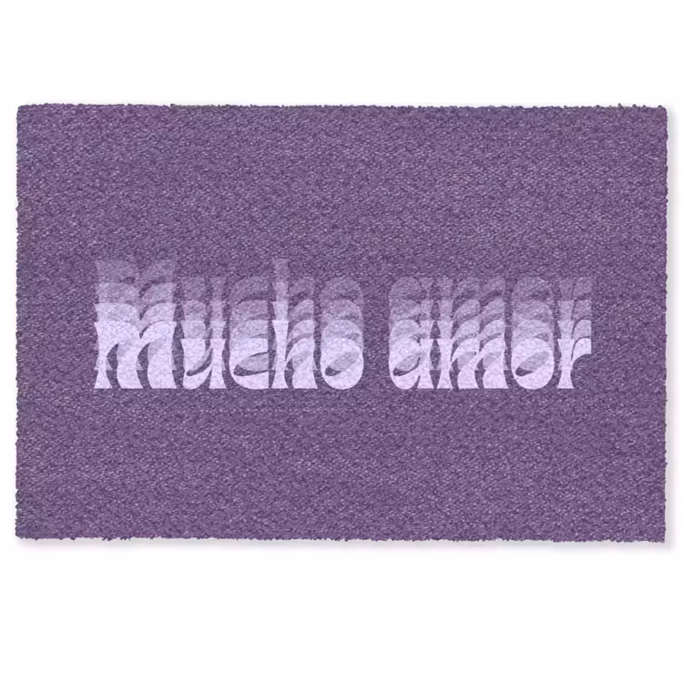 Deurmat - Mucho amor - Paars - Grafisch — 1
