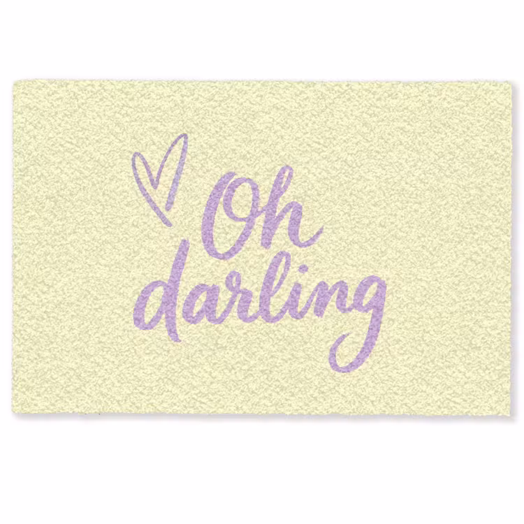 Deurmat - Oh darling - Geel - Hart — 1