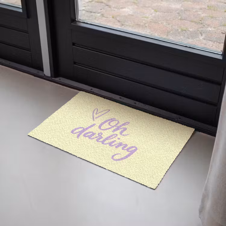 Deurmat - Oh darling - Geel - Hart — 2