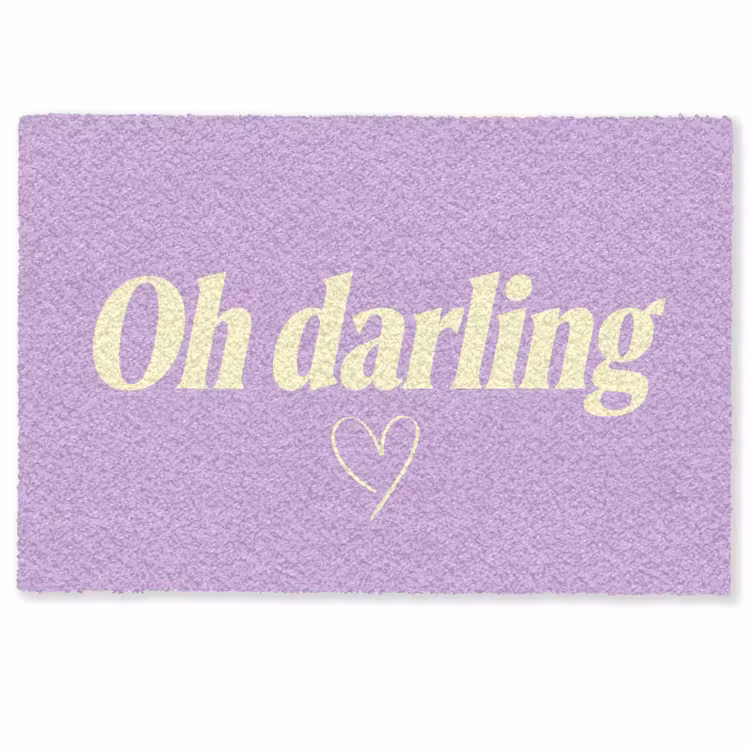 Deurmat - Oh darling - Hart - Paars — 1