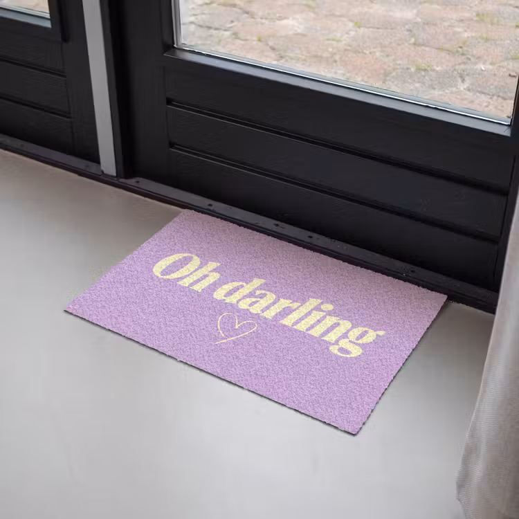 Deurmat - Oh darling - Hart - Paars — 2
