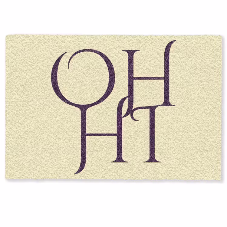 Deurmat - Oh hi - Geel - Monogram — 1