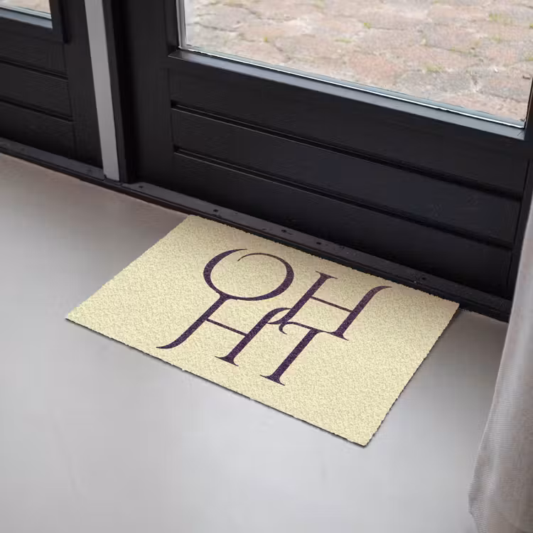 Deurmat - Oh hi - Geel - Monogram — 2