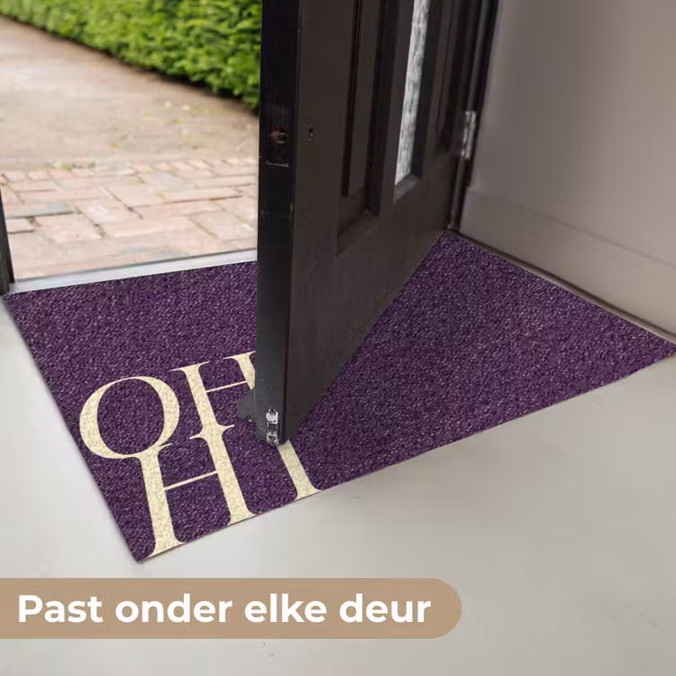 Deurmat - Oh hi - Paars - Cursief — 7