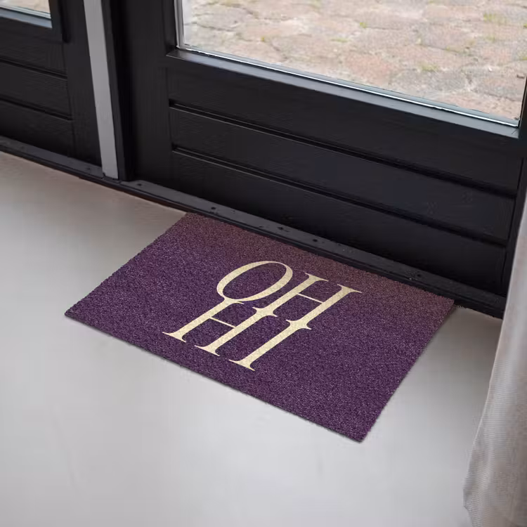 Deurmat - Oh hi - Paars - Minimalistisch — 2