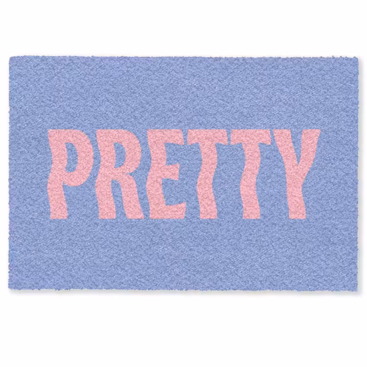 Deurmat - Pretty - Roze - Blauw - Golvend — 1