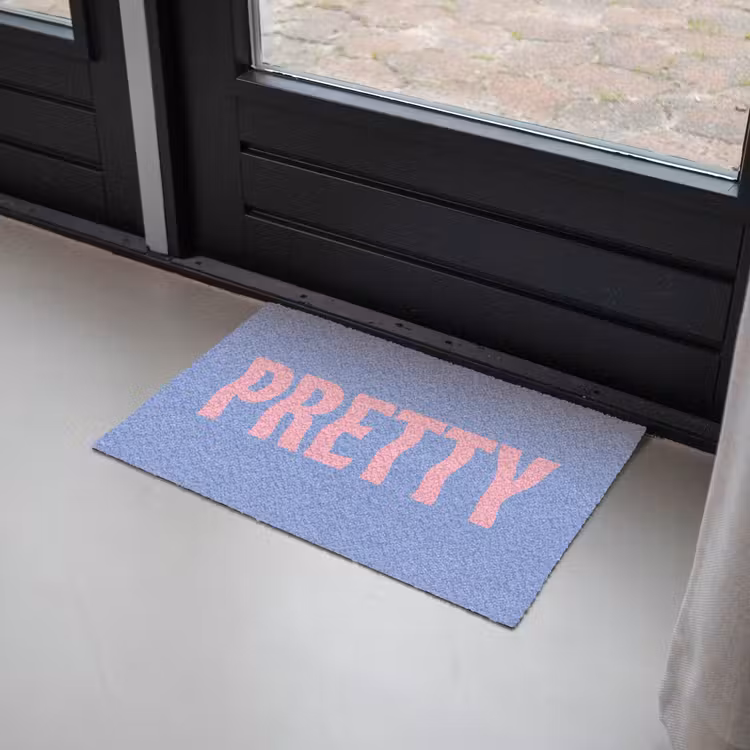 Deurmat - Pretty - Roze - Blauw - Golvend — 2