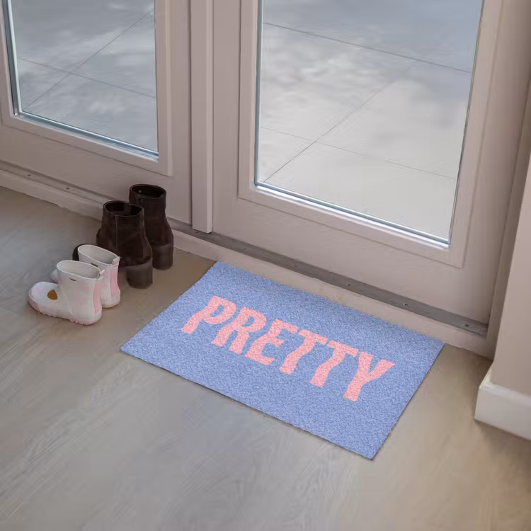 Deurmat - Pretty - Roze - Blauw - Golvend — 8
