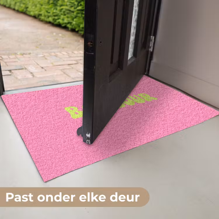 Deurmat - Roze - Groene bonjour - Organisch — 7