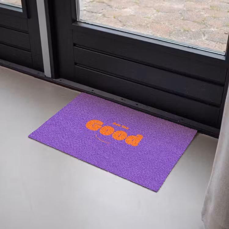 Deurmat - See the good - Oranje - Paars - Smiley — 2
