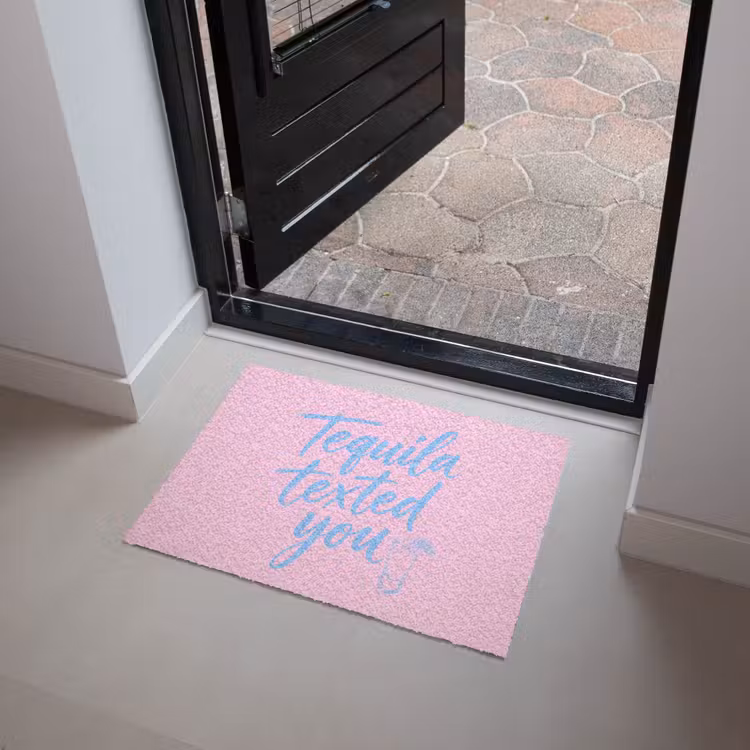Deurmat - Tequila texted you - Roze - Blauw — 4
