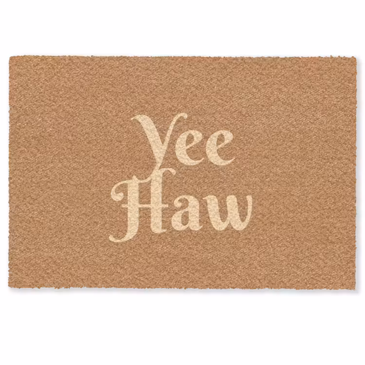 Deurmat - Yee haw - Bruin - Minimalistisch — 1