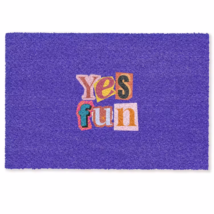 Deurmat - Yes fun - Kleurrijk - Collage-stijl — 1