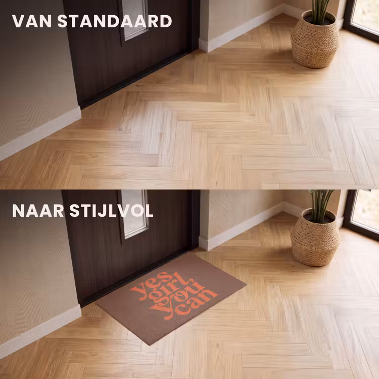 Deurmat - Yes girl you can - Oranje - Bruin — 3