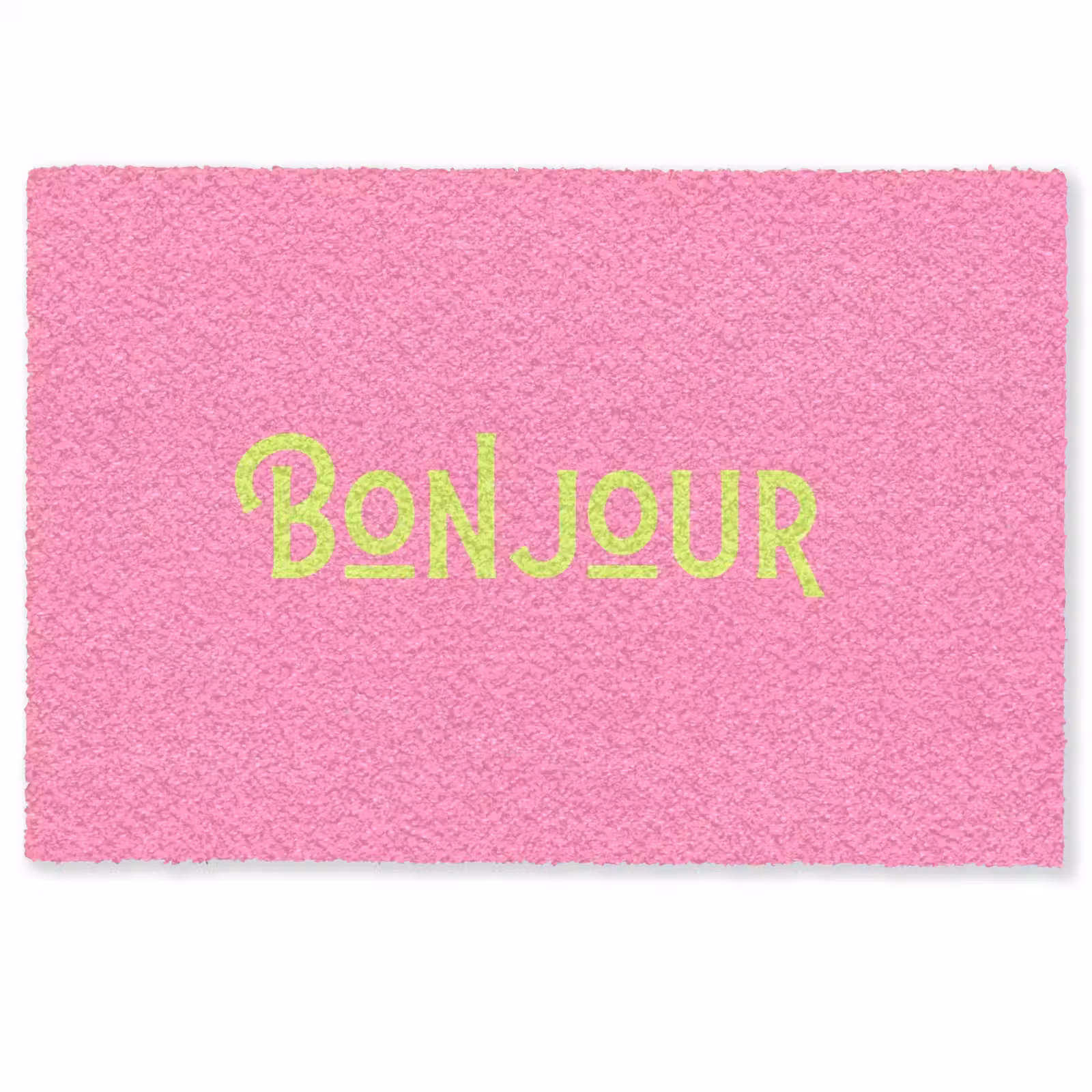 Deurmat - Roze - Groene Bonjour - art-deco — 1