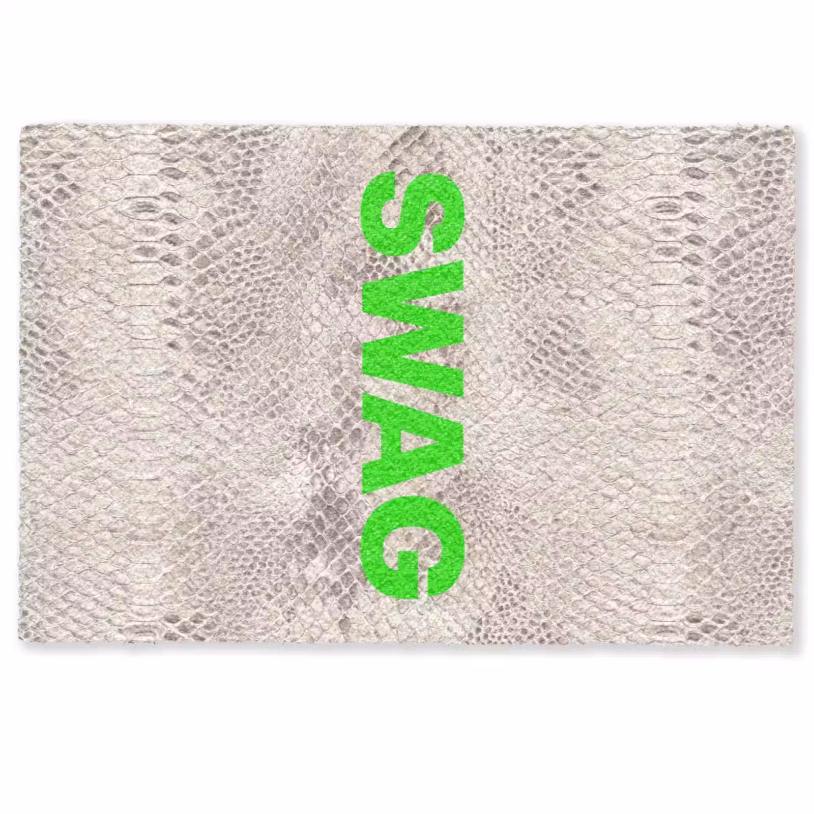 Deurmat - Slangenprint - SWAG - Neon - Groen — 1