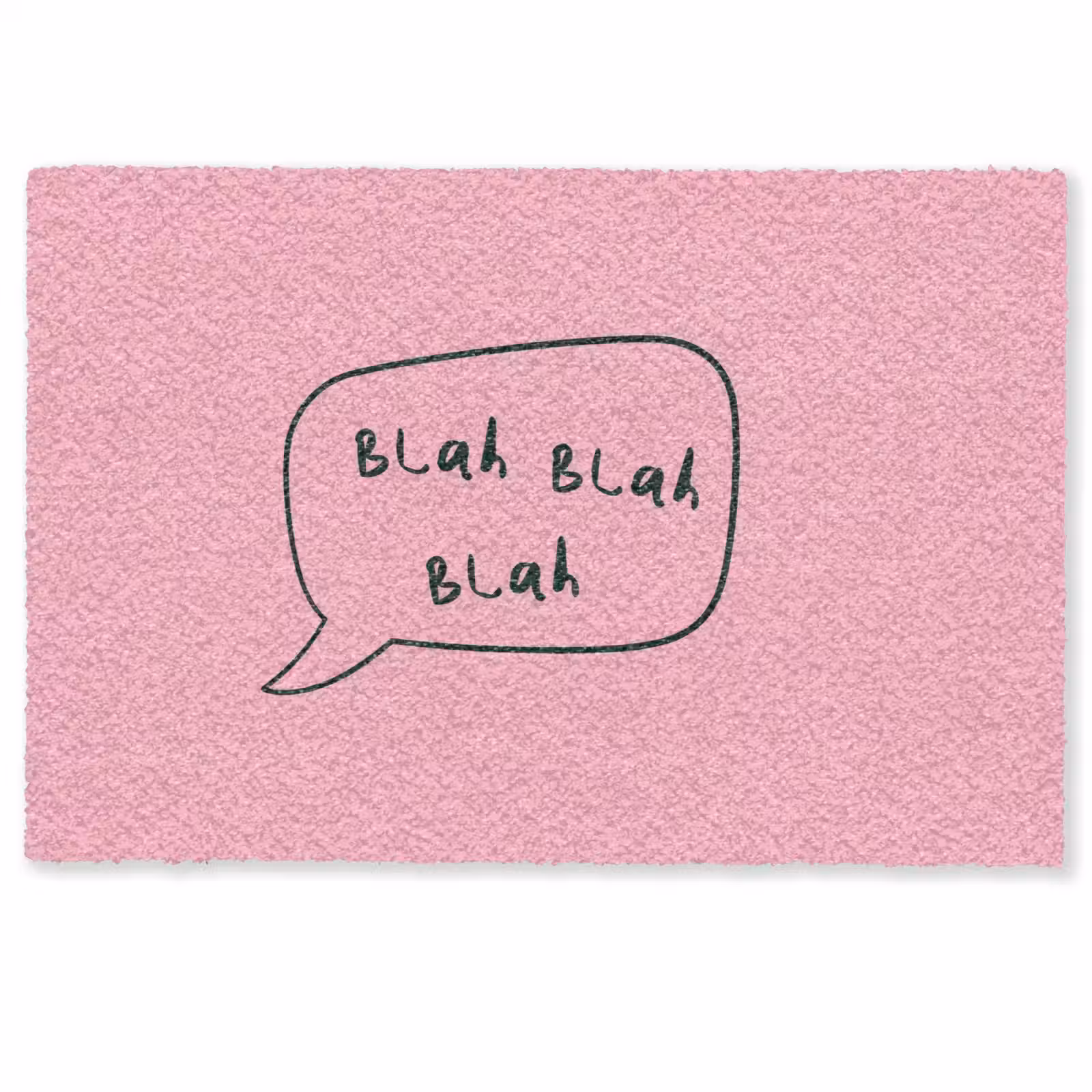 Deurmat - Tekstwolkje - BLAH BLAH BLAH - Roze — 1