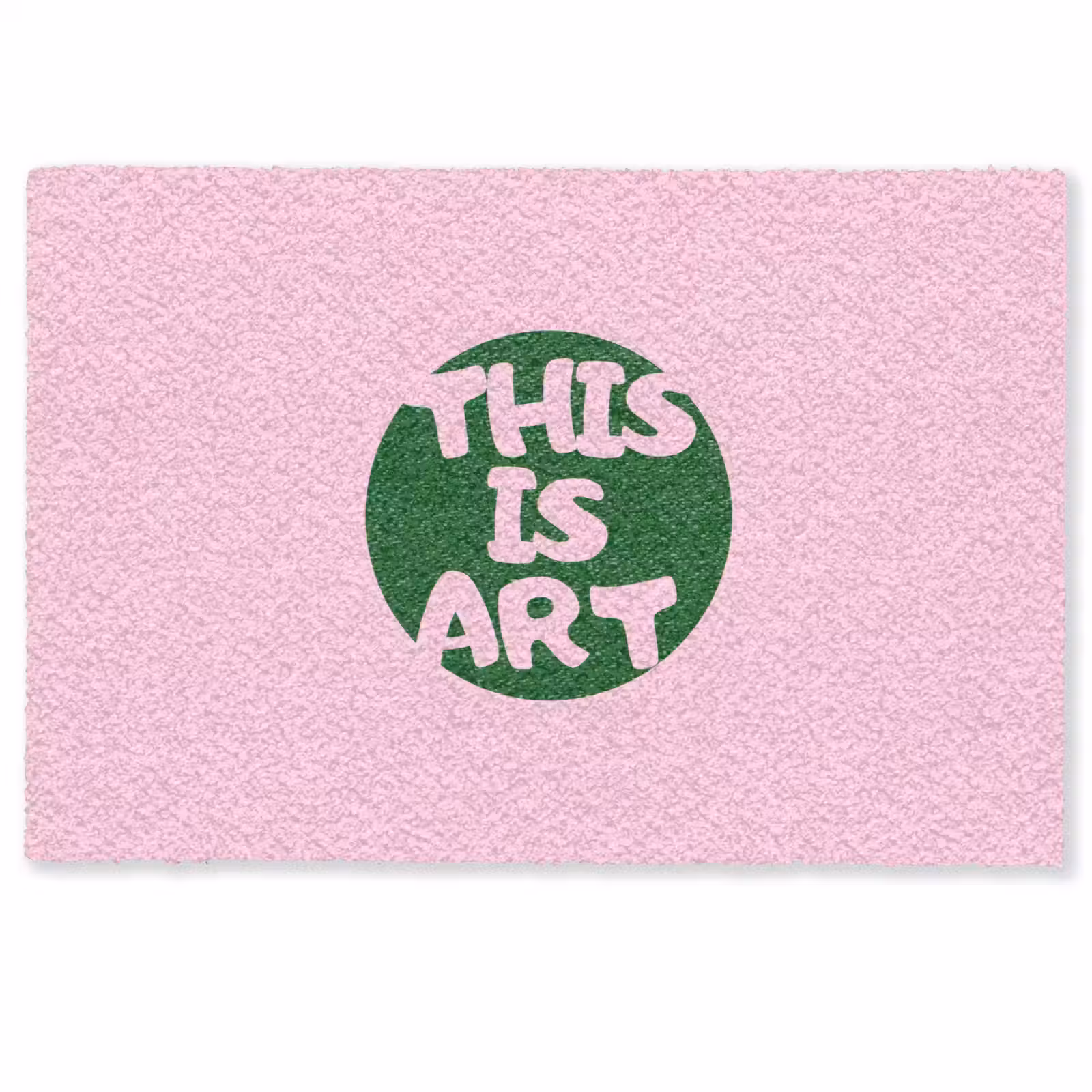 Deurmat - This is art - Tekst - Cirkel - Groen — 1