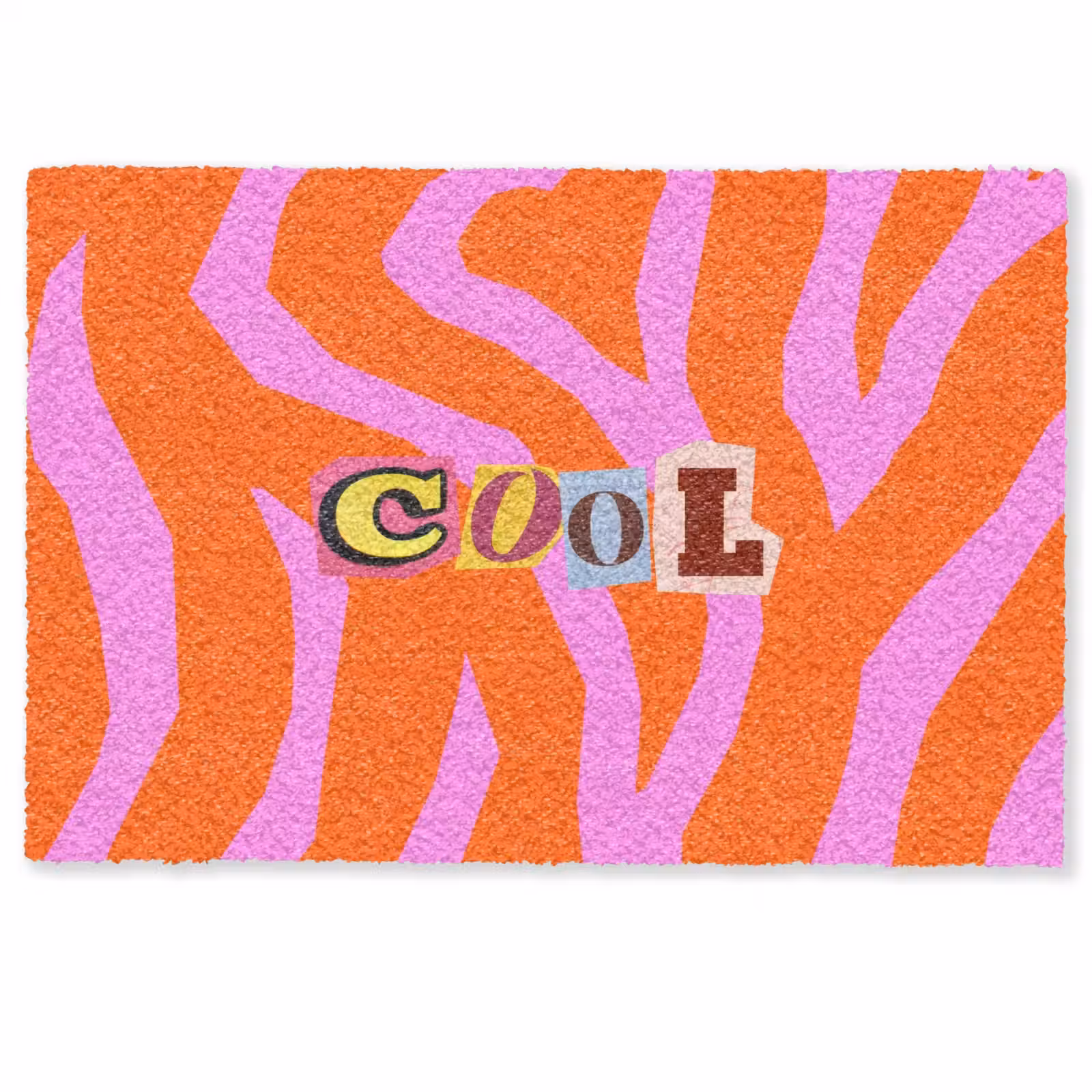 Deurmat - Zebraprint - Grafisch - COOL - Oranje — 1