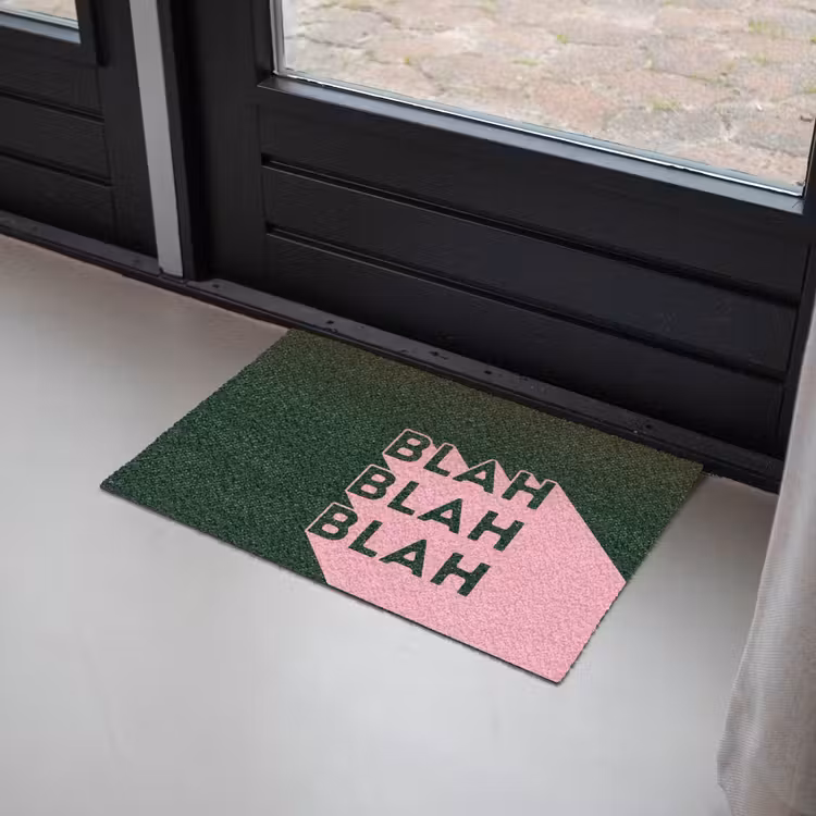 Deurmat - Donkergroen - Tekst - Schaduw - Grafisch — 2
