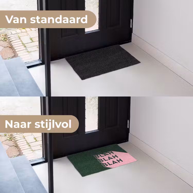 Deurmat - Donkergroen - Tekst - Schaduw - Grafisch — 3