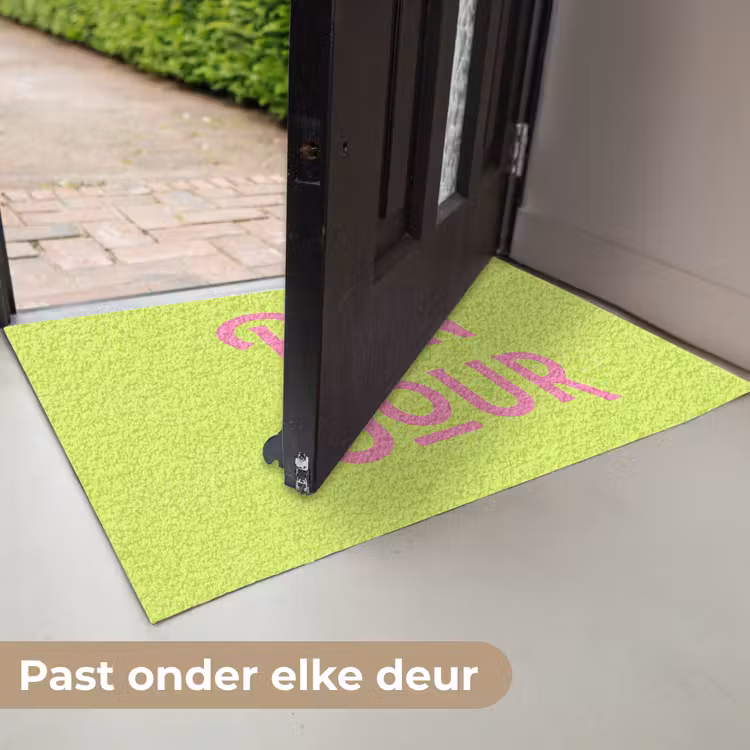 Deurmat - Groen - Roze bonjour - art-deco — 7